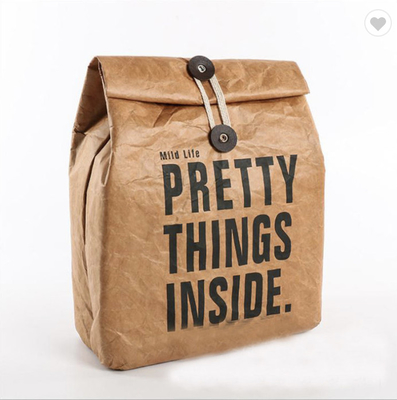 Ein guter Preis. OEM Isolierte Kraftbraune Papier-Lunch-Tasche Thermal-Kühler-Taschen für das Essen Picknick Online