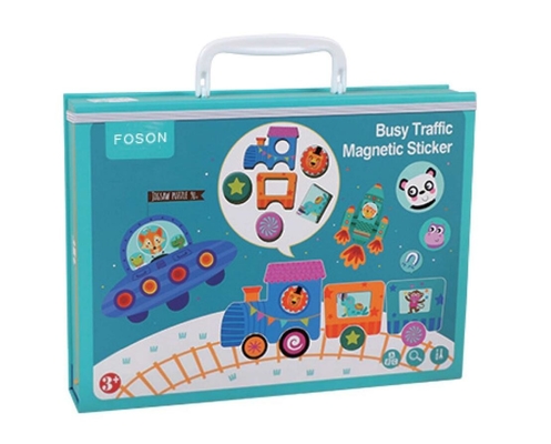 Ein guter Preis. Bussiger Verkehr Lernmagnetische Puzzlesticker für Kinder online