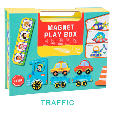 OEM Bildungsmagnet Puzzle Box Verkehrsthema für 2-Jährige Kinder