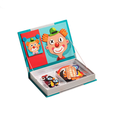 Ein guter Preis. OEM Verrückte Gesichter Magnetbuch Holz Puzzles Spielbox für 3 Jahre Kinder Online