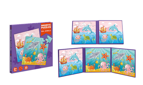 Ein guter Preis. Magnetische Vorschul-Lernspielzeuge Meerestier Puzzles für 3 Jahre + Online
