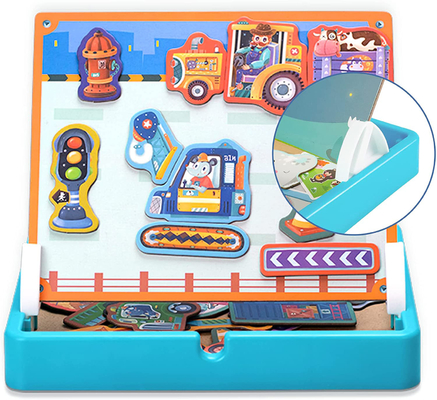 Ein guter Preis. Kinder im Vorschulalter Magnetische Puzzlespielzeug Ingenieurfahrzeuge für Kinder im Alter von 4-8 Jahren 40 Stück Online