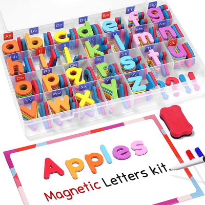 Ein guter Preis. Klassenzimmer Magnetbuchstaben-Set 208 Stück Doppelseitig Magnetblätter Schaum Alphabet für Vorschulkinder Rechtschreibung Online